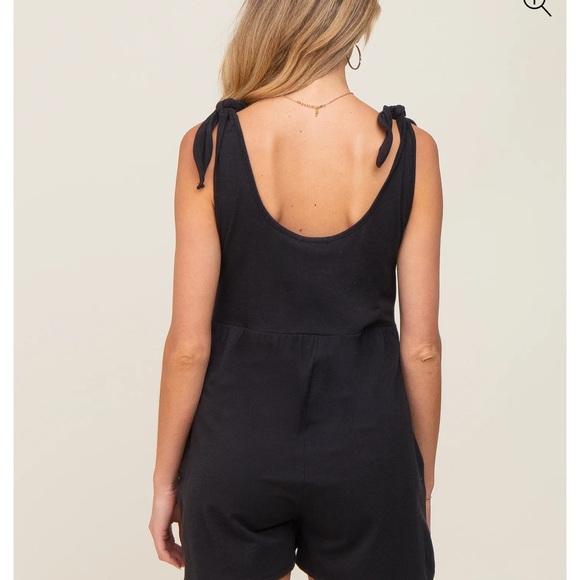 Pinkblush Black Knot Strap Maternity Romper - Picture 4 of 5